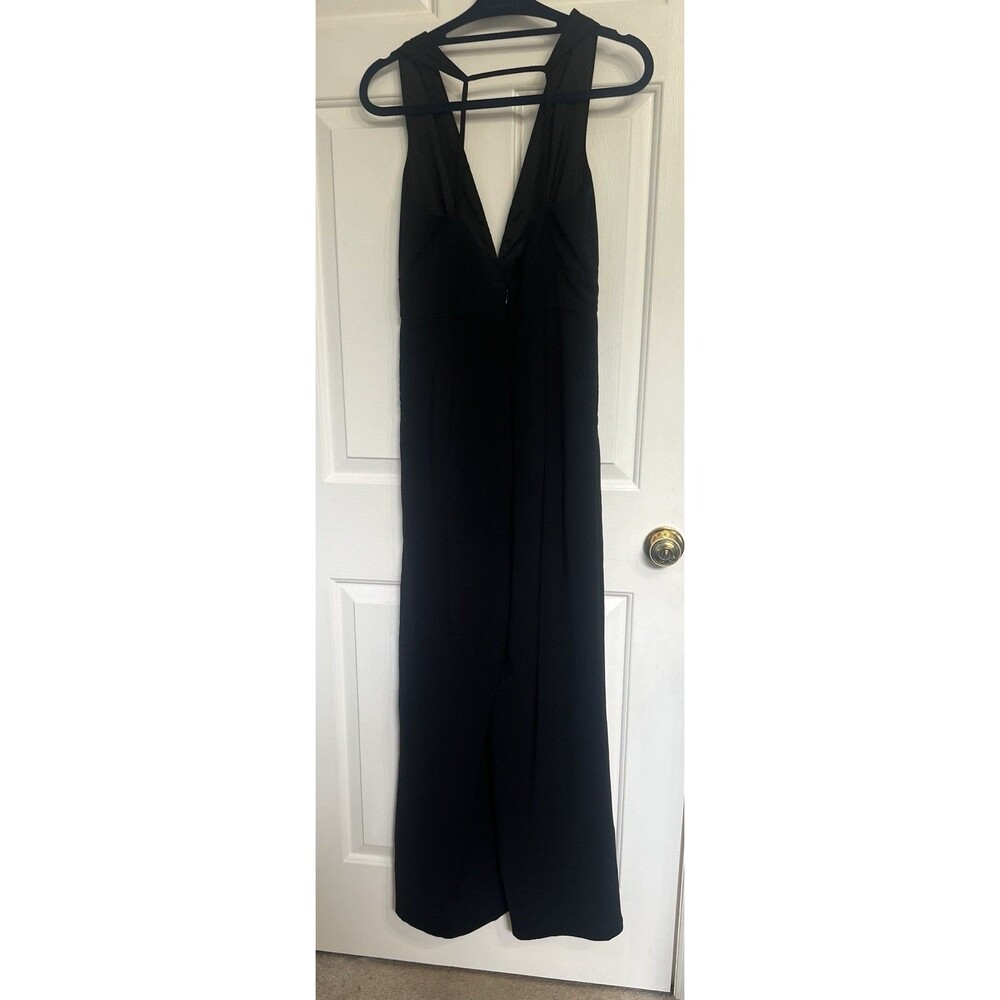 Lulus Black V Neck Wide Leg Jumpsuit Sz Small - Picture 2 of 15